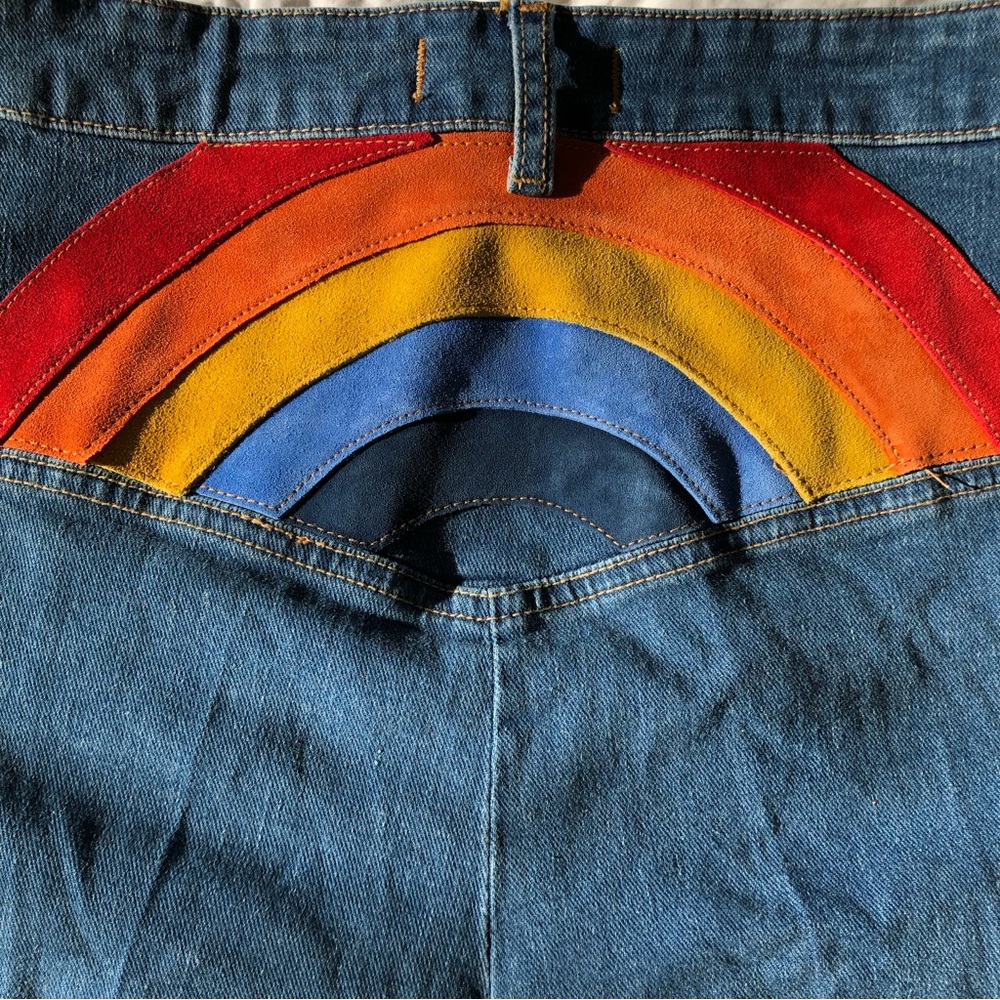 SOLD ON ♏️ NEW Somewhere Over The Rainbow Jeans by Free People - Picture 6 of 10